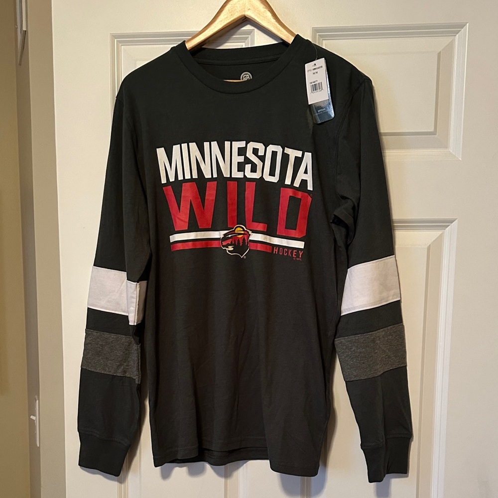 NHL Minnesota Wild Long Sleeve Shirt - Green, Red, White, Gray